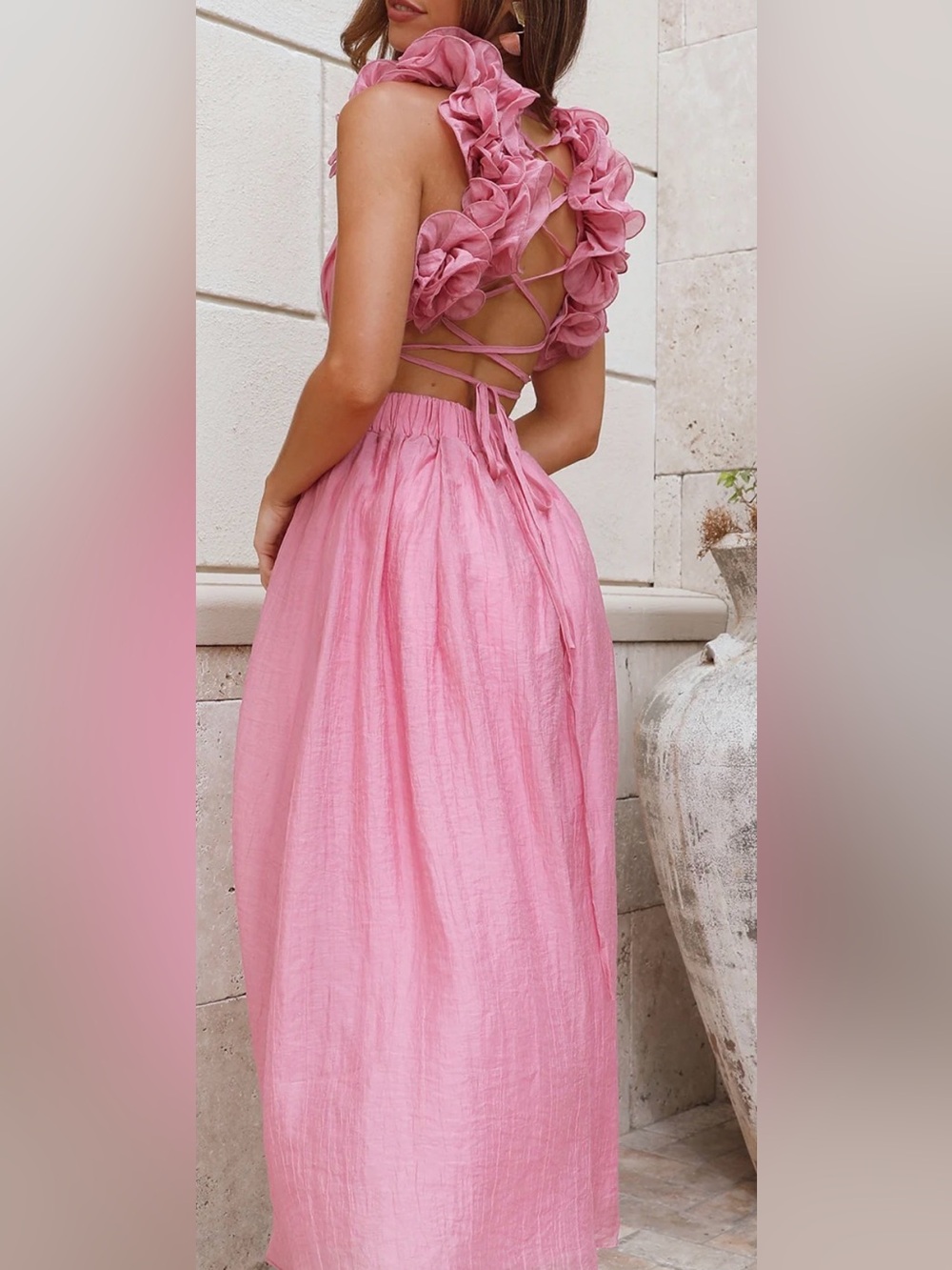 RING THE WEDDING BELLS MAXI DRESS PINK - Picture 3 of 4